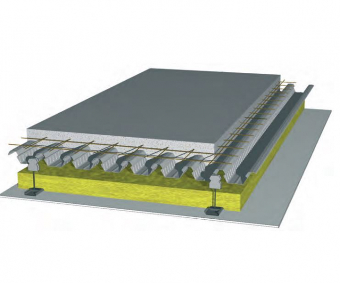 Corroborating permanent formwork made of ready-finished and waterproofed steel sheets for flat roofs [2]