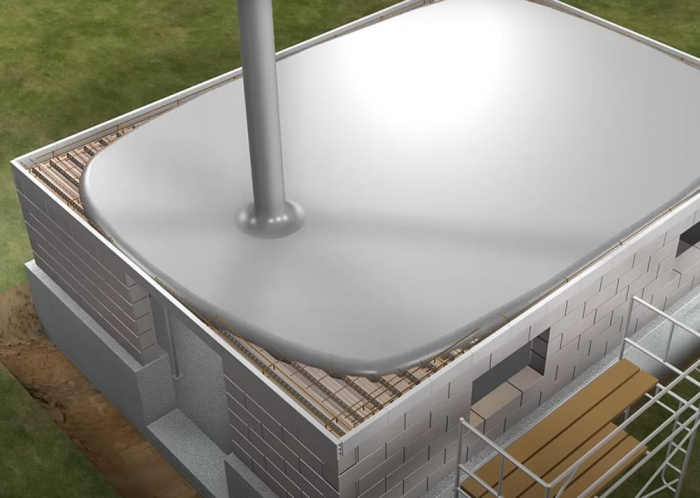 Corroborating permanent formwork made of steel sheets for concrete slabs [9]