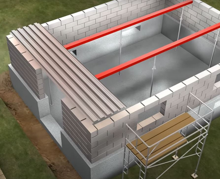 Corroborating permanent formwork made of steel sheets for concrete slabs [11]