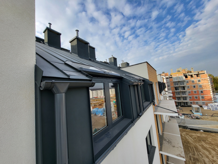 Aluminum attic windows with terrace access doors [7]