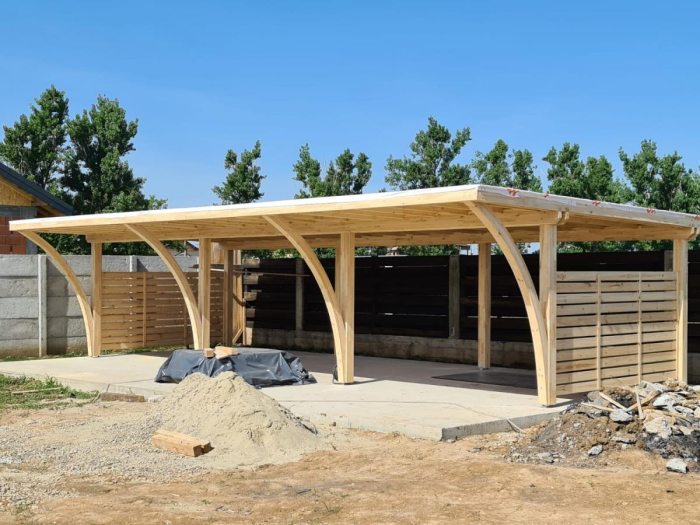 Garaj, carport din lemn lamelar incleiat [20]