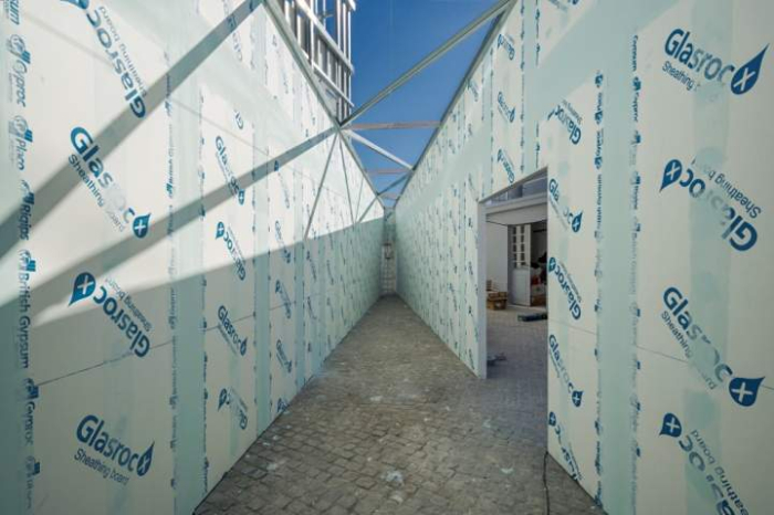 Plaster with fiberglass Glasroc [20]