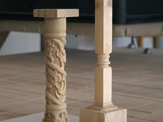 3D processed wooden beams [4]