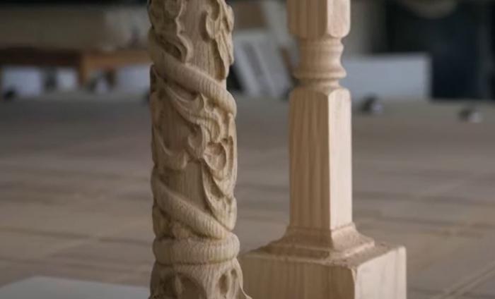 3D processed wooden beams [2]