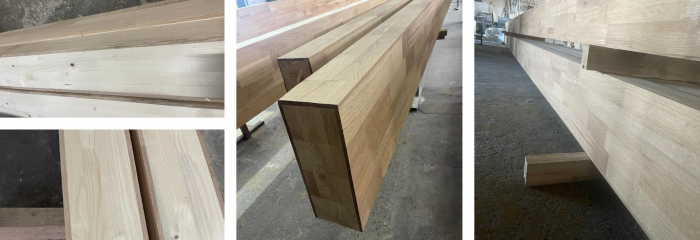 Spruce laminated beams with oak finish [2]