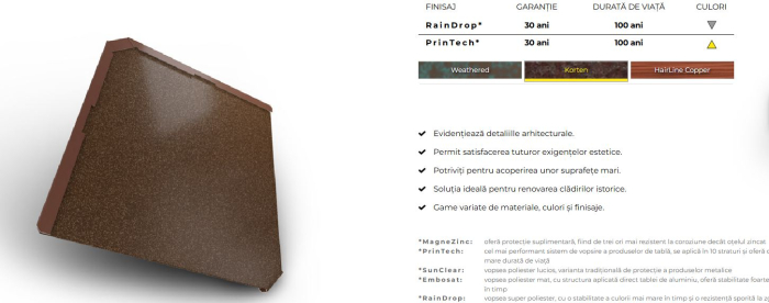 Invelitoare romb  Aluminiu texturat Invelitoara falt - Aluminiu 0,7 mm texturat Invelitoara falt -  Aluminiu 0,7 mm texturat tabla sistem acoperis, solzi tigla metalica click [14]