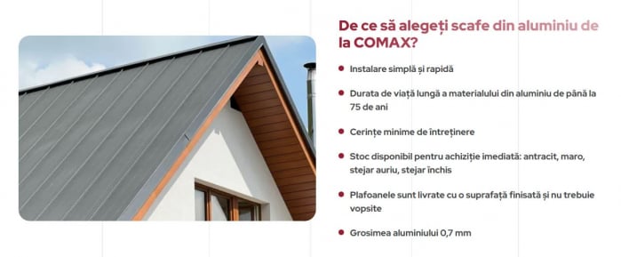 Jgheaburi, burlane coame, parazapezi, rigle si accesorii din Aluminiu pentru invelitoare. [9]