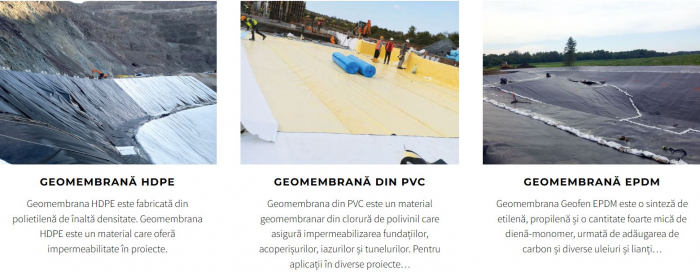 Geotextile, geogrid, geocell, geosystemic, reinforced, pvc membranes [25]
