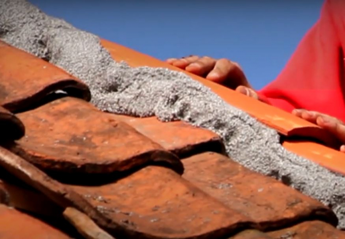 Ready-to-use thermal insulating roof mortar [6]