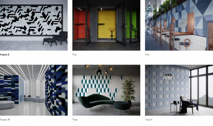 Decorative felt acoustic panels [7]