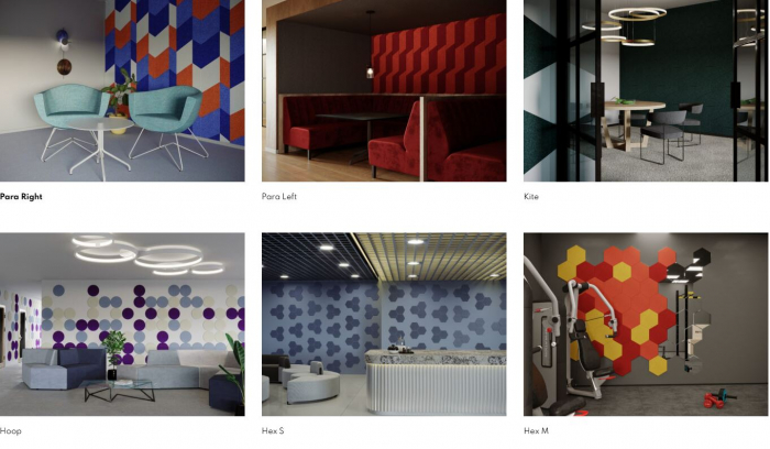 Decorative felt acoustic panels [9]