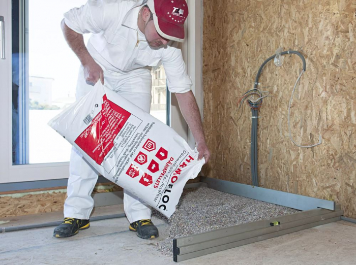 Cellulose pellets for leveling and insulation [6]