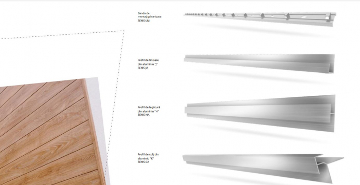 Placari universale cu rigle de aluminiu cu aspect de lemn [4]