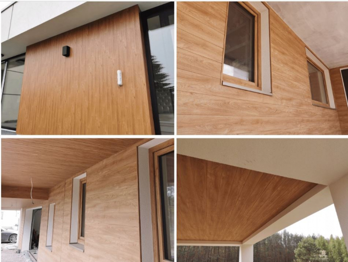 Placari universale cu profile de aluminiu cu aspect de lemn [26]
