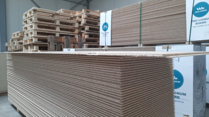 VMG Boards of agglomerated particles with a structural role and joint nut and spring [19]
