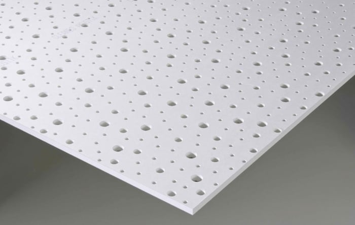 Plăci fonoabsorbante din gips-carton cu perforații și cant special [1]