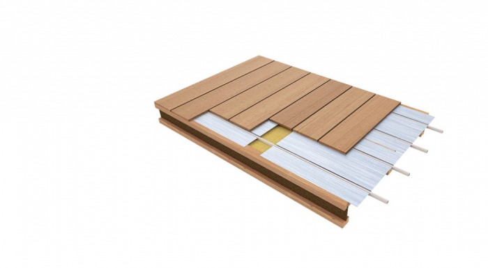 Underfloor, walls, ceilings heating panels made of fiber cement, particleboard, MDF, wood fiber, XPS - [20]