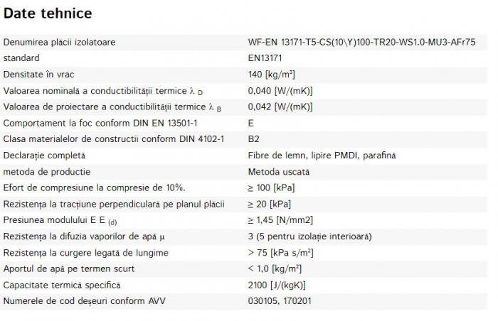 Placi si saltele de izolatie din multifibre lemn [14]