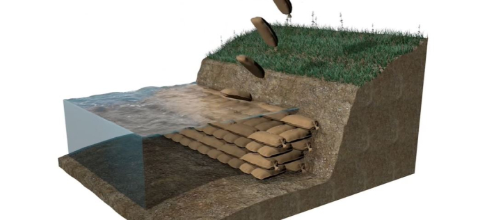 Pre-filled concrete bags for load-bearing walls [8]