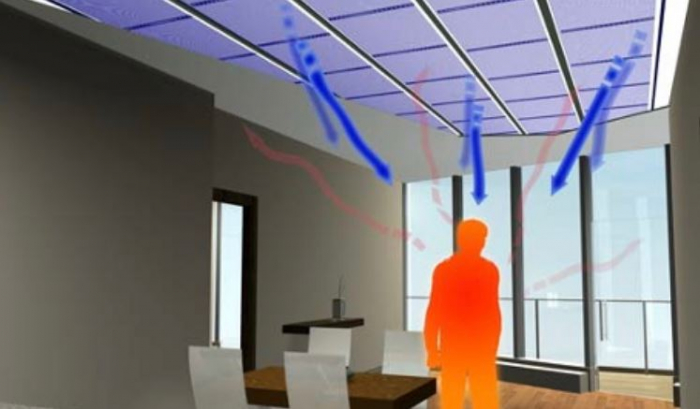 Ground heat exchanger and capillary heating and cooling through floors, walls, ceilings [8]
