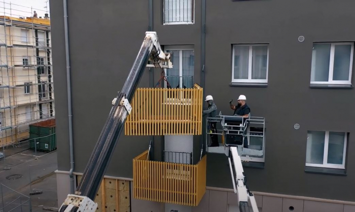 Sistem prefabricat de balcon ușor in consola [11]