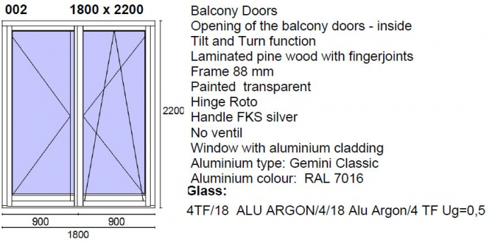 Tamplarie lemn stratificat  cu exterior Aluminiu [11]