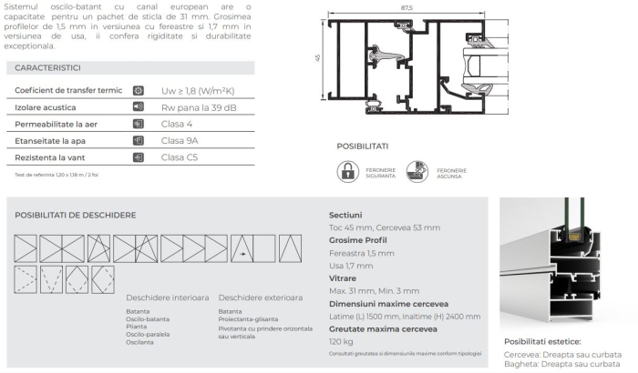Tamplarie PVC, aluminiu, lemn-aluminiu [16]