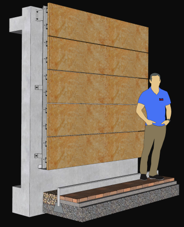 High-strength concealed anchors for ventilated facade panels [23]