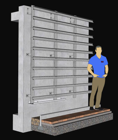 High-strength concealed anchors for ventilated facade panels [21]