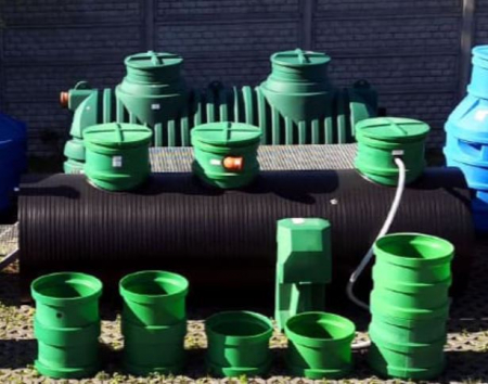 Pits, sewage treatment plants, grease separators [1]