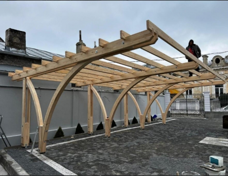 Garaj, carport din lemn lamelar incleiat [18]
