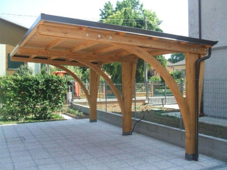 Garaj, carport din lemn lamelar incleiat [21]