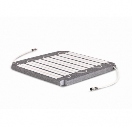 Radiant raised floor, with thermal agent heating and cooling system [1]