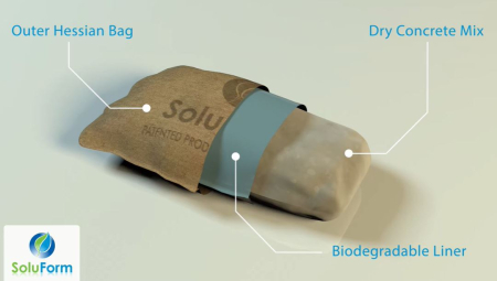 Pre-filled concrete bags for load-bearing walls [6]