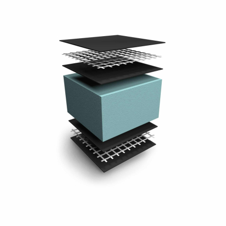 Placi structurale din polistiren extrudat placate cu plasa de fibra de sticla si ciment [60]