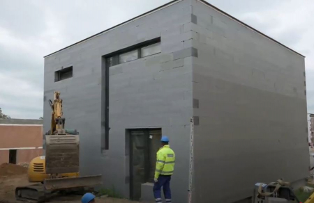Construction system made of polystyrene and concrete permanent formwork [7]