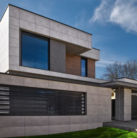 Termosistem exterior din polistren , vata bazaltica sau aerogel cu placare ceramica preinstalata [21]