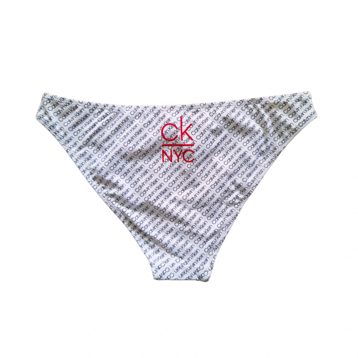 Slip dama, alb/negru, logo print [2]