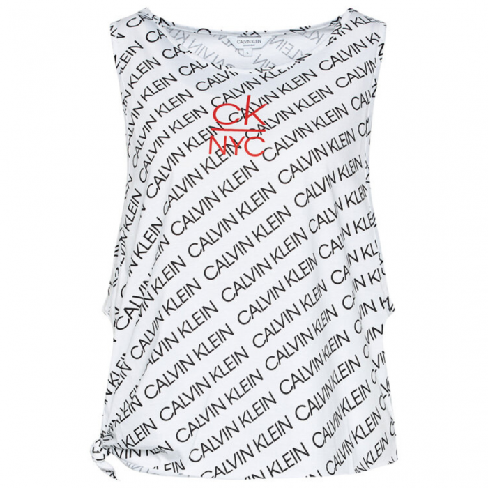 Top de baie dama, alb/negru, logo print [1]