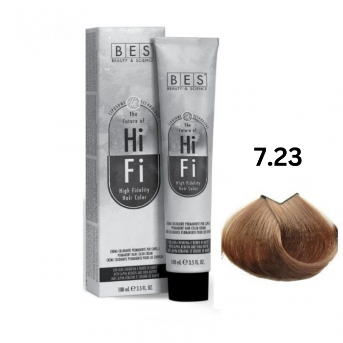 Vopsea profesionala, BES Hi-Fi, blond irizat auriu, 100ml [1]