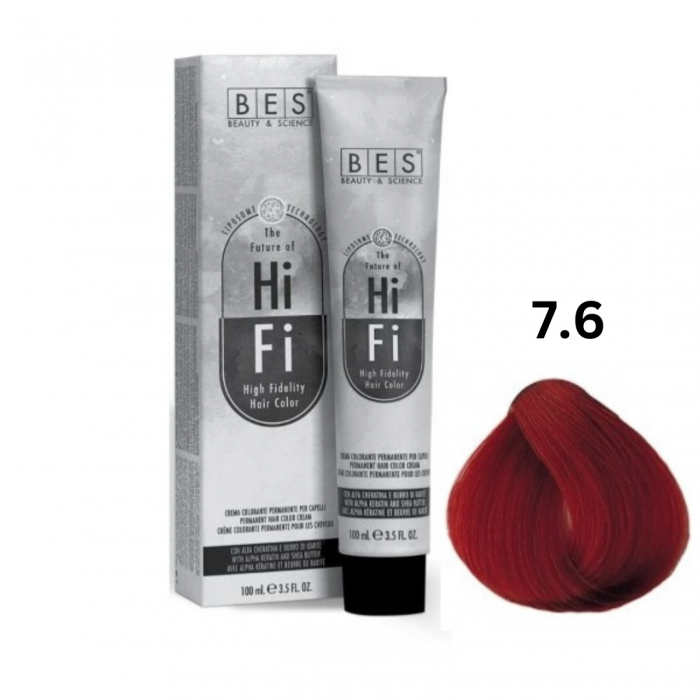 Vopsea profesionala, BES Hi-Fi, blond rosu intens, 100ml [1]