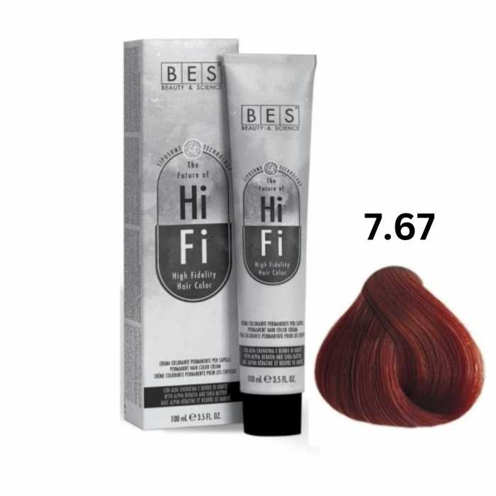 Vopsea profesionala, BES Hi-Fi, blond rosu tabac, 100ml [1]