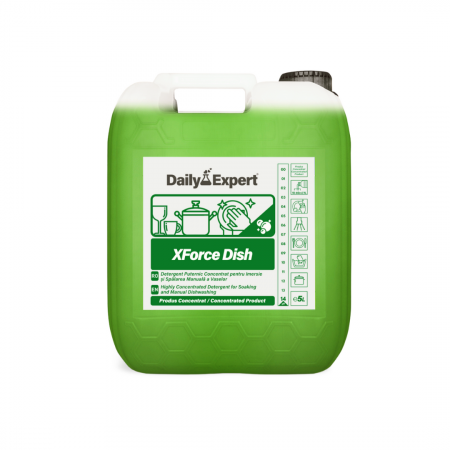 Produse pentru curatenie - Detergent concentrat, XForceDish, pentru spalarea vaselor, 5l
