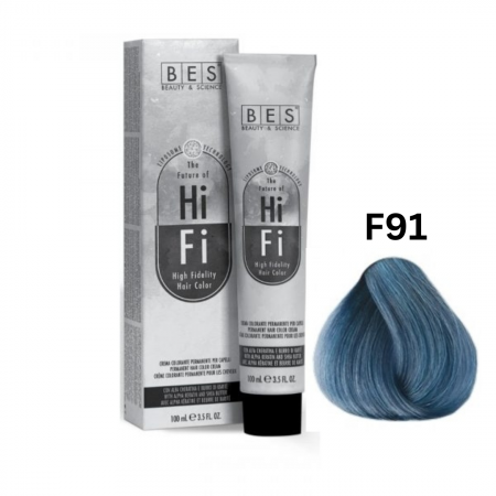 Vopsea & oxidanti - Vopsea profesionala, BES Hi-Fi, cianite, 100ml