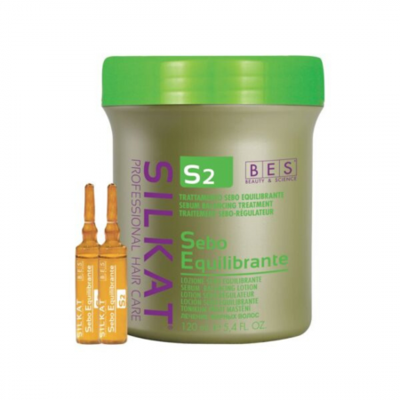 Sampon & balsam - Lotiune pentru par gras, Silkat, 12*10ml