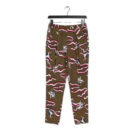 Outlet femei - Pantaloni imprimeu multicolor