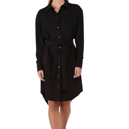 Outlet femei - Rochie-camasa cu cordon in talie