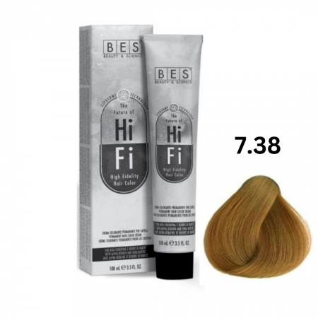 Vopsea & oxidanti - Vopsea profesionala, BES Hi-Fi, blond auriu bej, 100ml