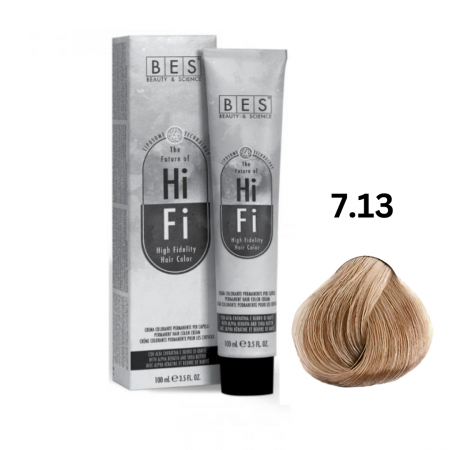 Vopsea & oxidanti - Vopsea profesionala, BES Hi-Fi, blond auriu cenusiu, 100ml