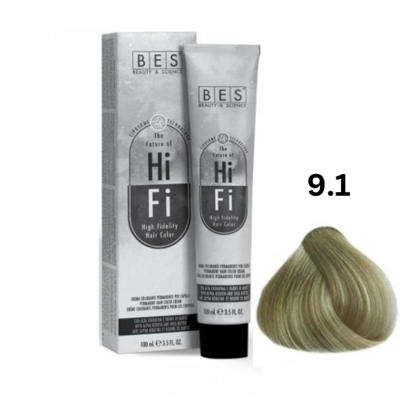 Vopsea & oxidanti - Vopsea profesionala, BES Hi-Fi, blond cenusiu foarte deschis, 100ml